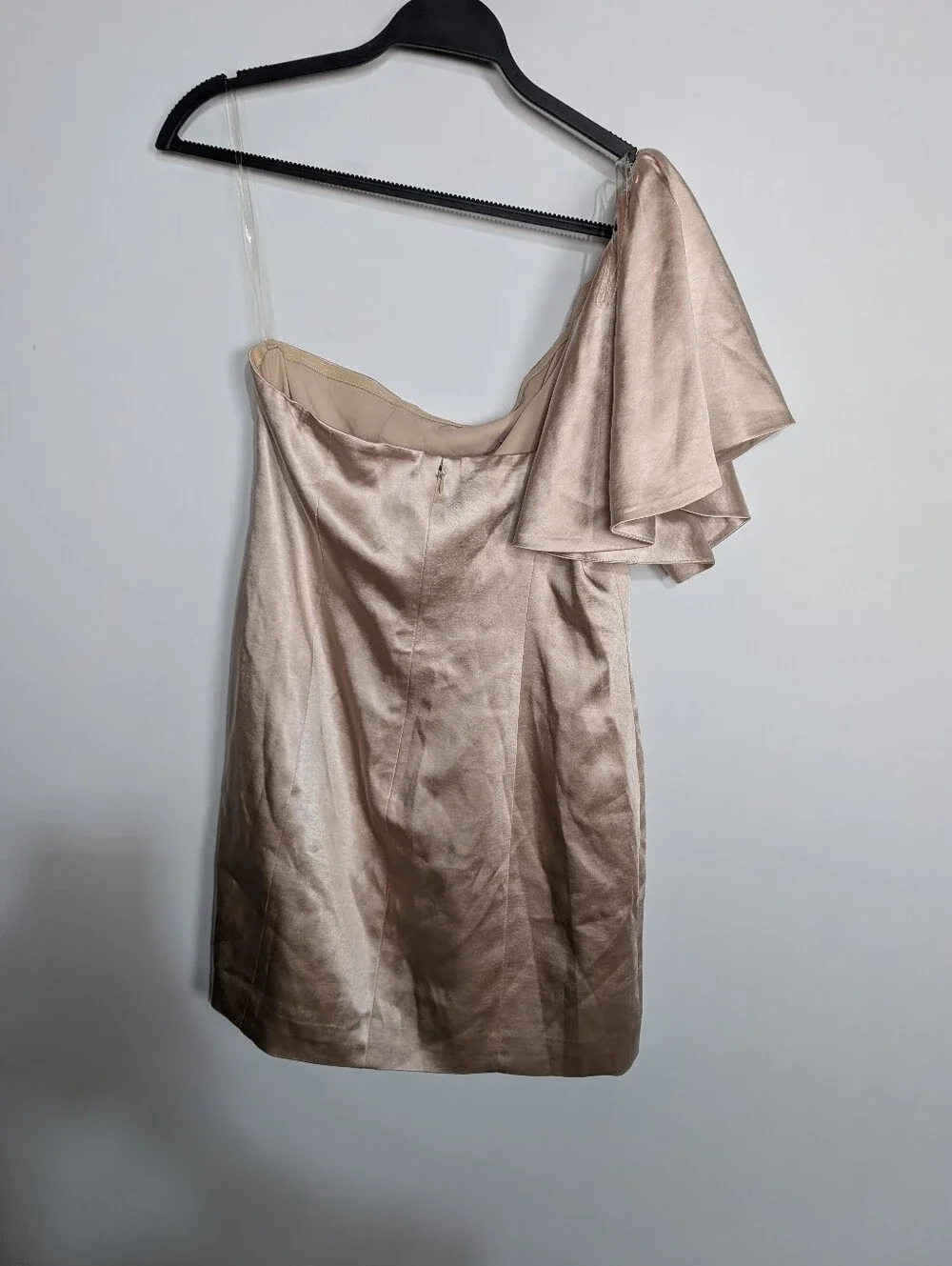 Fame And Partners x Free People Champagne Cara‎ One Sleeve Mini Dress Size 12